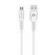 Кабел за данни DeTech DE-C27M, Micro USB, 1.0m, Бял - 40109
