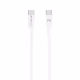 Кабел за данни DeTech DE-C29PD, Type-C - Type-C, PD, 1.0m, Бял - 40112
