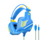 Слушалки Ovleng GT61, За компютър, Подсветка, Микрофон, USB + 3.5mm, Различни цветове - 20494