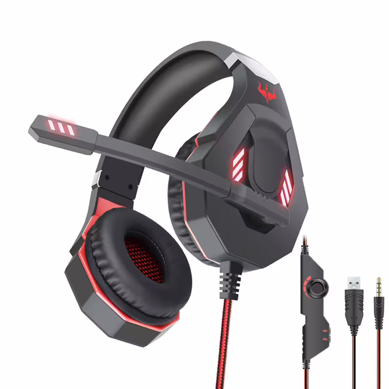 Слушалки Ovleng GT93, За компютър, Микрофон, USB + 3.5mm, Черен - 20493