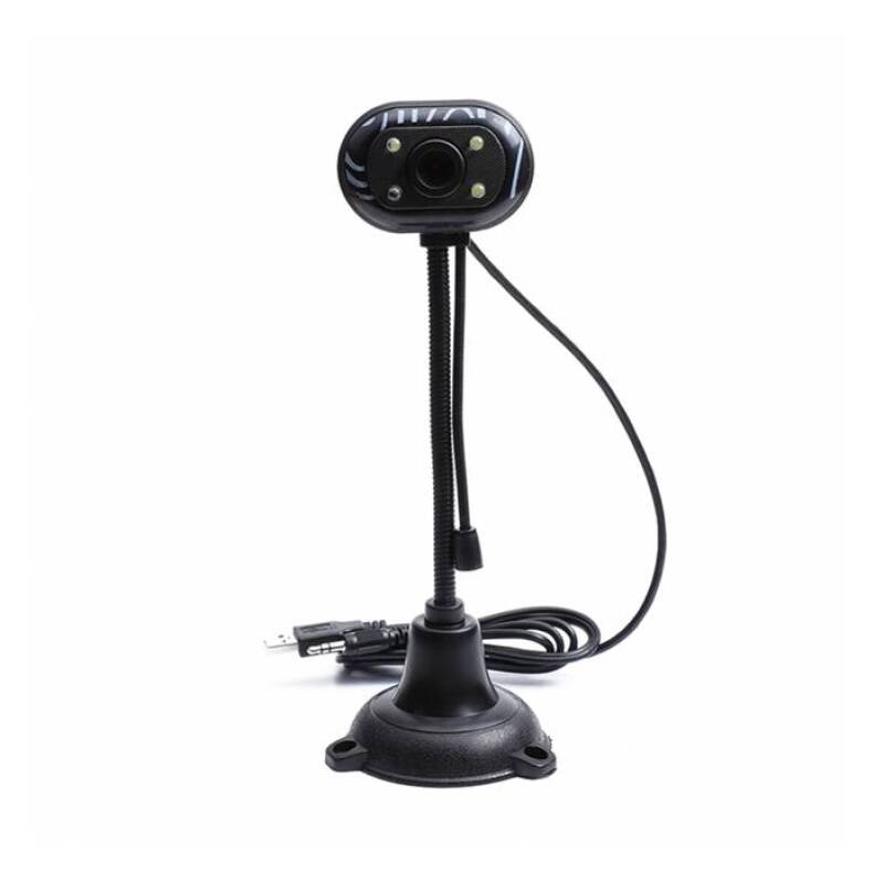 WEB видео камера за компютър, лаптоп, гъвкава поставка, микрофон и LED светлини 640x480