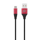 Кабел за данни DeTech DE-C22M, Micro USB, 1.0m, Черен - 40103
