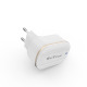 Мрежово зарядно устройство DeTech DE-15i, 5V/3.1A, 220V, 2 x USB, С Lightning кабел, 1.0m, Бял - 40097