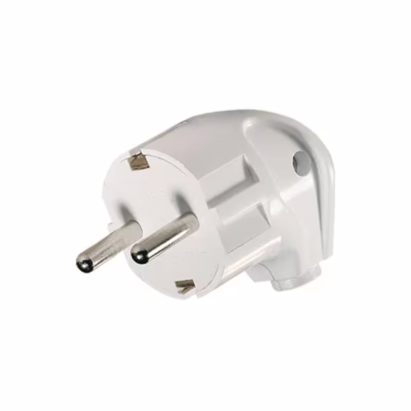Турски щепсел MAKEL ъглов за контакт "шуко" PVC 220V 16A