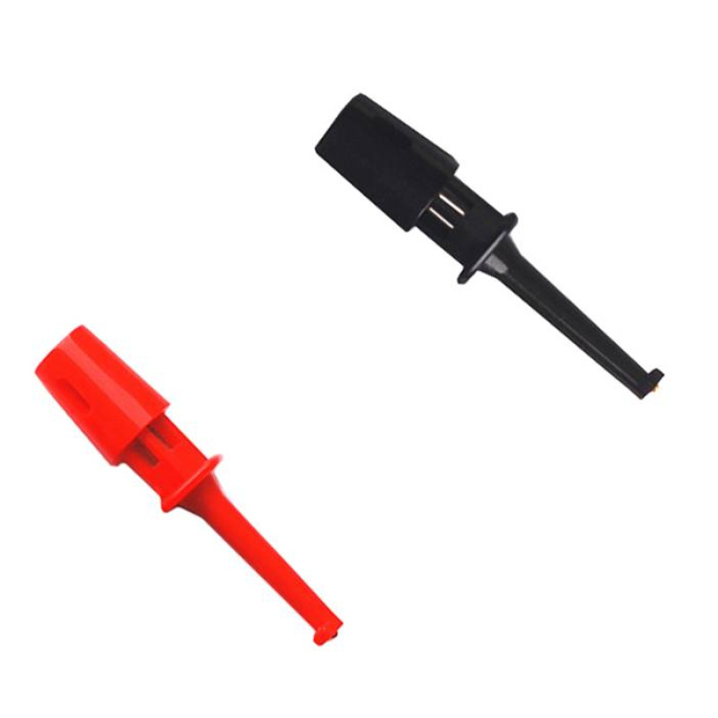Щипки кука CAT II за пипала черно/червено комплект 10A 600V 40mm