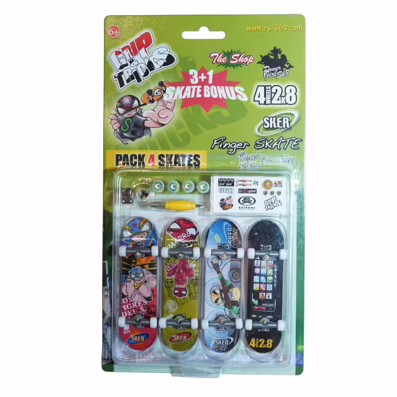 Комплект играчки за пръсти с 4 бр. скейтборди