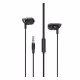 Слушалки тапи с микрофон RW-106 черен стерео 99dB
