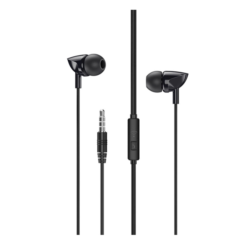 Слушалки тапи с микрофон RW-106 черен стерео 99dB