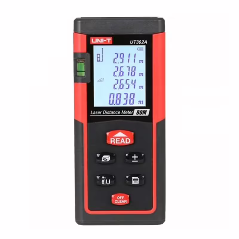 Лазерен дистанциометър UT-392A за измерване на разстояние, площ или обем 80m