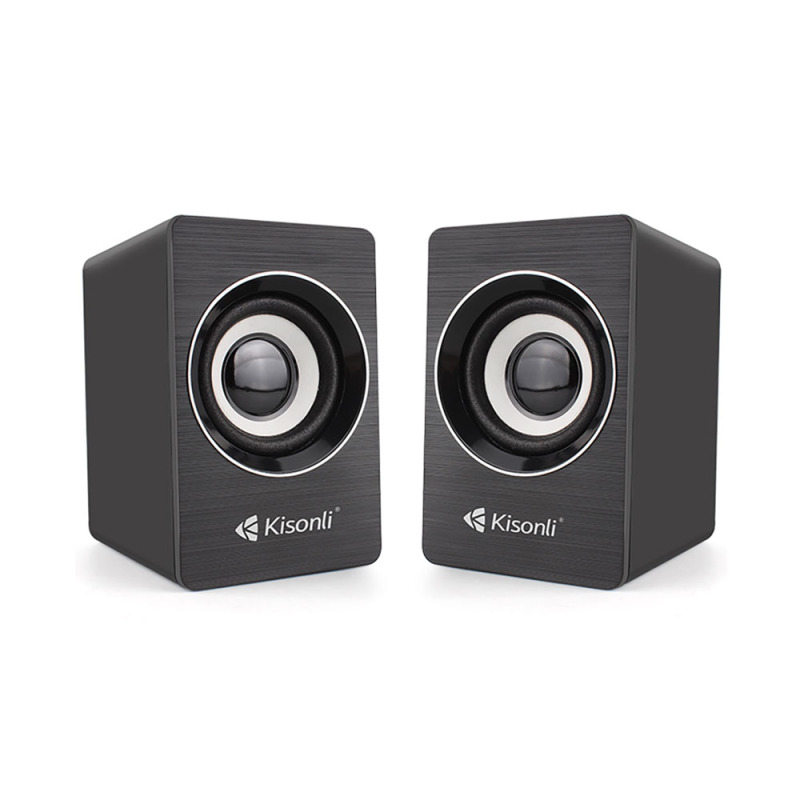 Тонколони Kisonli A-707, 2x3W, USB, Черен - 22162