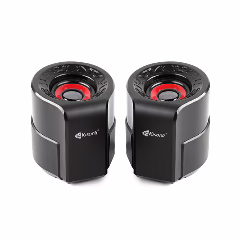 Тонколони Kisonli A-909, 2x3W, USB, Черен - 22160