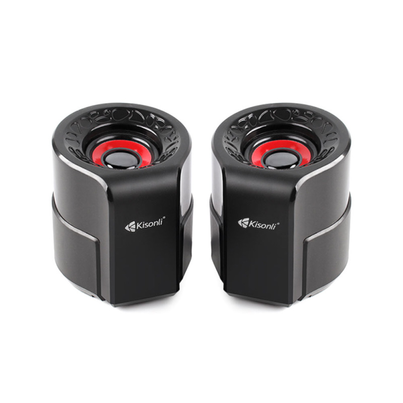 Тонколони Kisonli A-909, 2x3W, USB, Черен - 22160