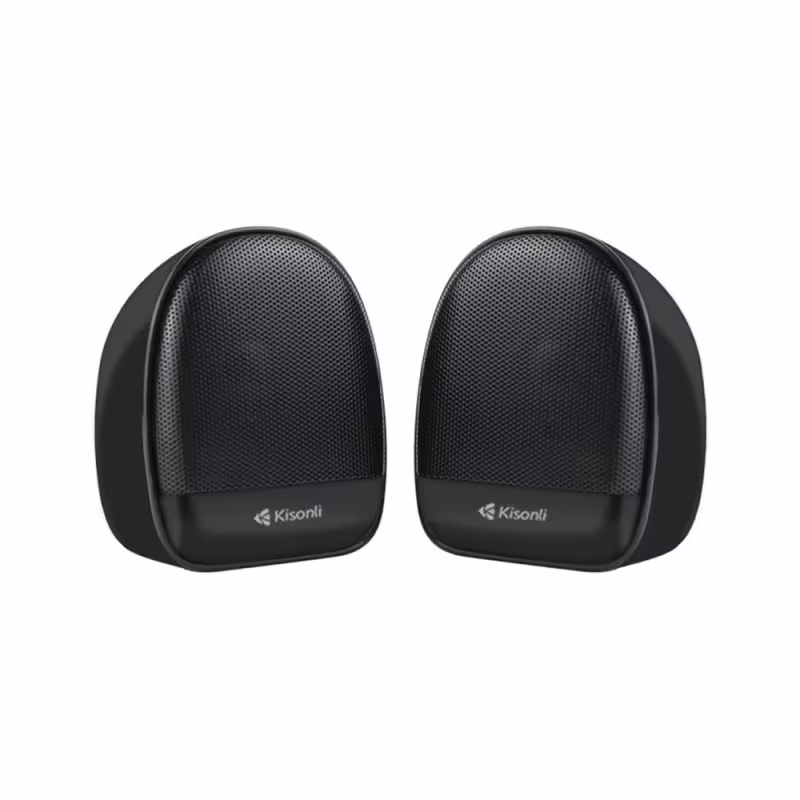 Тонколони Kisonli KS-08, 2x3W, USB, Черен - 22158