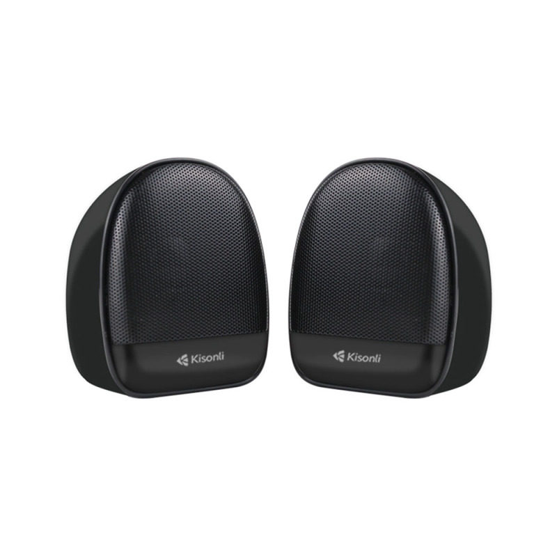 Тонколони Kisonli KS-08, 2x3W, USB, Черен - 22158