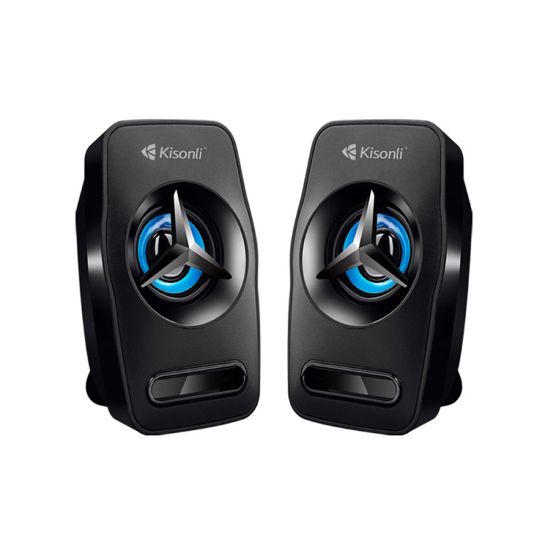 Тонколони Kisonli L-3030, 2x3W, USB, Черен - 22156