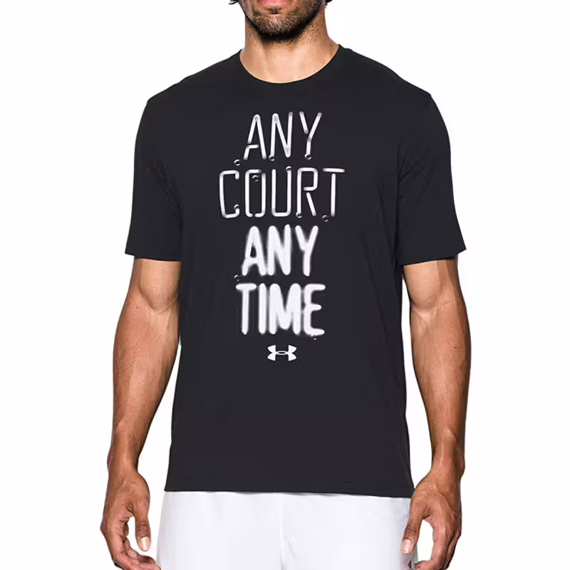 UNDER ARMOUR Any Court Any Time Tee Black