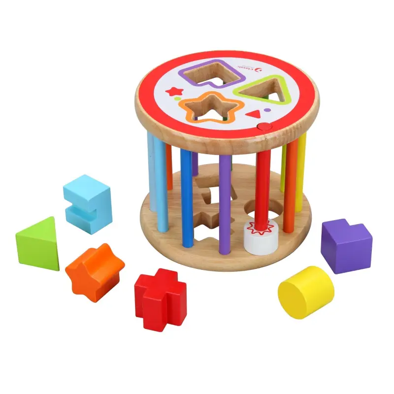 Дървен сортер с 6 различни форми