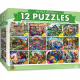 Пъзел Master Pieces 12 в 1 - Животни и пейзажи
