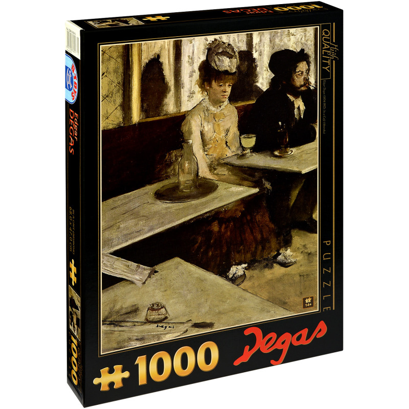 Пъзел D-Toys от 1000 части - В кафенето (Пиячи на абсент), Едгар Дега