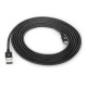 Кабел CB1, бързо зареждане, бял, USB-A(м), MICRO USB(м), 3m