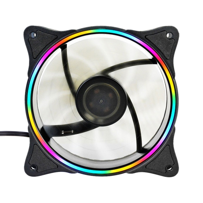 Вентилатор No brand, 120mm, LED, 3PIN/MOLEX, Черен - 63072