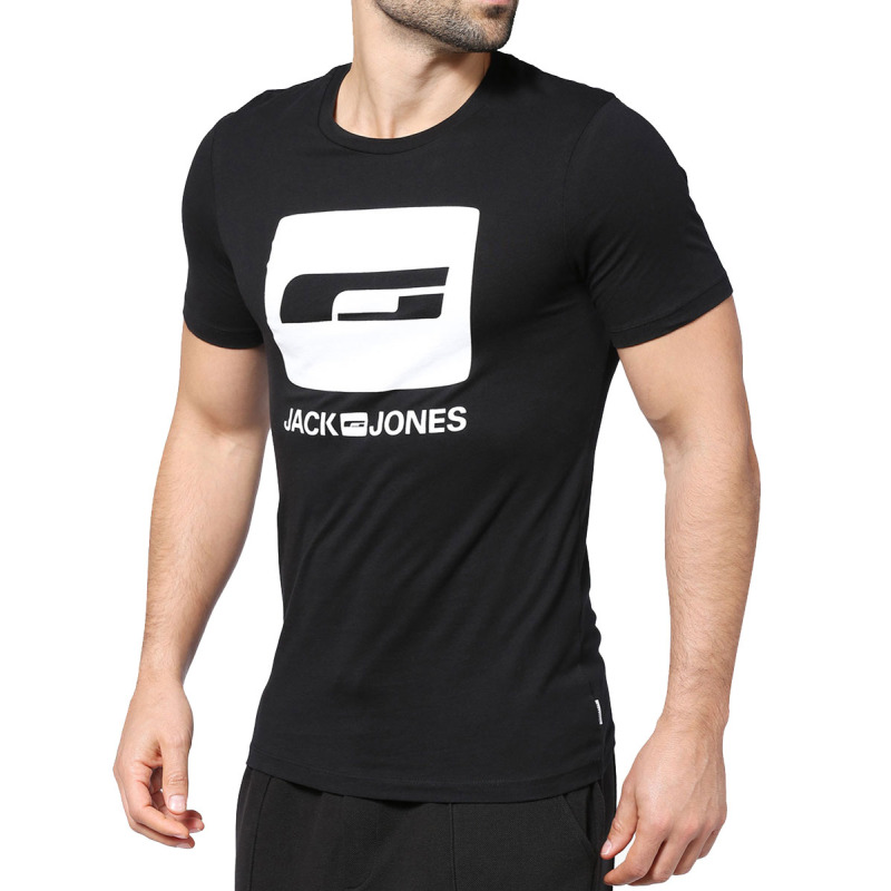JACK&JONES Saturday Logo Tee Black