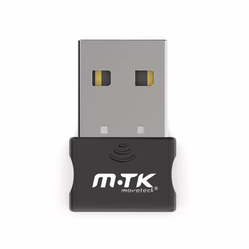 Безжичен мрежов адаптер Moveteck GT863, USB, 150Mbps, Черен - 19042