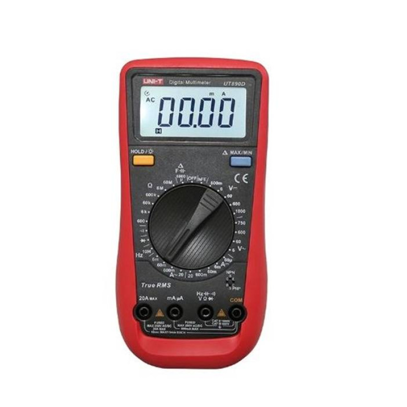 Мултицет UT-890D+, зумер, VAC, VDC, ADC, VDC, OHM, F, Hz, NCV