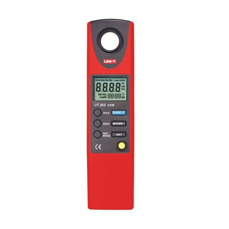 Цифров луксметър UT-382 за измерване на осветеност |LUX| USB