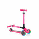 Сгъваема тротинетка със светещи колела, Globber Junior - 2+ г., розова